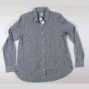 GAP Striped Button Up Shirt Top MT Medium Tall